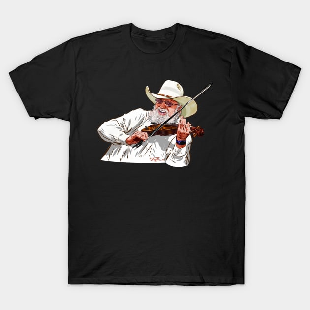 Charlie Daniels - An illustration by Paul Cemmick T-Shirt by PLAYDIGITAL2020